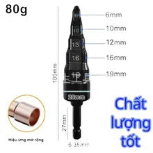 Mũi nong ống đồng máy lạnh, điều hòa gắn khoan 4 trong 1, 5 in 1, phi 6 10 12 16