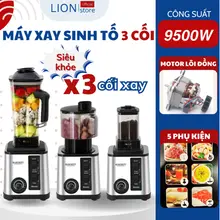 [𝐠𝐢𝐚𝐝𝐮𝐧𝐠𝐋𝐈𝐎𝐍] Máy Xay Sinh Tố Công Nghiệp BARDEFU 3 Cối Xay 5 Phụ Kiện, Máy Xay Đa Năng, Xay Thịt, Đánh Trứng, Vắt Cam.