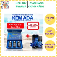 Kẽm ADA .Với hàm lượng 150mg kẽm gluconat tương đương 21mg kẽm nguyên tố tăng cường sức khỏe,cải thiện sinh lý,tăng cơ