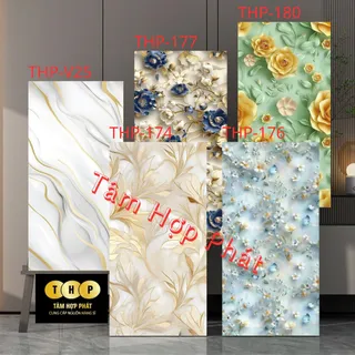 Combo 50 tấm xốp THP phủ nhựa PVC ốp tường sẵn keo kích thước 60x30cm dán tường ,dễ dàng vệ sinh