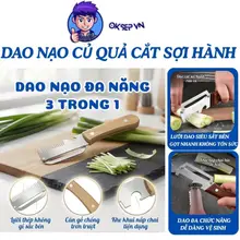 Thế Hệ Mới Dao Nạo Củ Quả Cắt Sợi Hành OKSEP Dao Bào Sợi, Gọt Vỏ, Mở Nắp Chai Đa Năng Lưỡi Thép Không Gỉ Sắc Bén