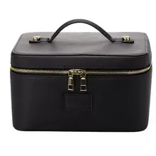 (SẴN VANITYCASE CC Cứng Đứng Form )Túi Đựng Mỹ Phẩm Đa Năng Da Cứng Cao Cấp Chống Thấm Nước ĐaNăng-Lót da cứng chia ngăn