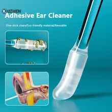 Kuzhen Dùng Một Lần Dính Ear Swabs Chọn Có Thể Tái Sử Dụng Dụng Dụng Cụ Tẩy Sáp Tai Silicon Mềm Dụng Cụ Tẩy Ráy Tai Cho Người Lớn Tuổi Trẻ Em HOT