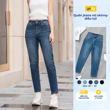 [DG 249] Quần jean nữ YODY dáng skiny ôm nhẹ, quần bò nữ co giãn cạp cao form dài TRA - QJN5056