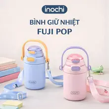 Bình giữ nhiệt Inochi Fuji Pop 450ml - inox 316 giữ nóng lạnh 6-8h, ống hút 2 cách uống chống tràn