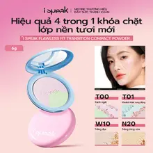Phấn nén kiềm dầu, mỏng nhẹ, làm đều màu da ISPEAK POWDER 6g