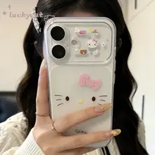 Dễ Thương Nơ Gấu Mèo Tức Thì 17 Ốp Lưng Điện Thoại iPhone 17 16 15 14 13 12 11 Pro Max X Xr Xs Max 7 8 Plus