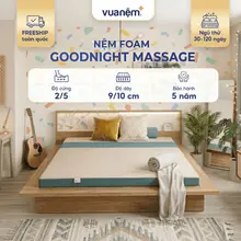 Nệm foam Goodnight Massage 1.0 bán chạy số 1 Việt Nam 9cm tại Vua Nệm - Cấu trúc lượn sóng