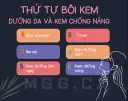 Thứ tự bôi kem chống nắng đúng cách trong skincare mùa hè