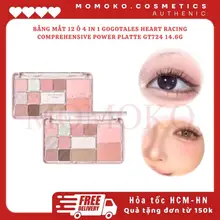 [ CHÍNH HÃNG ] Bảng phấn mắt má tạo khối 12 ô 4 in 1 Gogotales Heart Racing nhũ sáng mịn GT724 14.6g