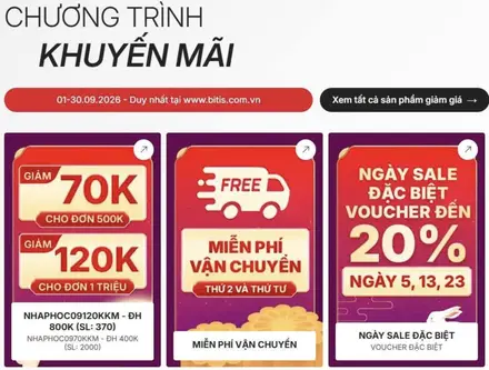 Biti's Khuyến Mãi Tháng 9 – Giảm Đến 120K