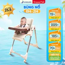 Ghế ăn dặm cho bé Chilux Grow S - Điều chỉnh độ cao linh hoạt, ngã lưng 5 cấp độ