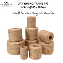 Dây thừng 1mm,2mm,3mm,4mm,5mm, dây thừng trang trí, dây đay, làm handmade, decor, cào móng mèo