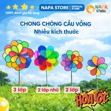 Chong Chóng 8 Cánh 2 Hoặc 3 Lớp Cầu Vồng Trang Trí Ngoài Trời, Quán Cafe, Trường Học, Lễ Hội