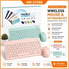 Bộ Bàn Phím Chuột Không Dây Bluetooth Mini Siêu Mỏng, Pin Sạc Tiện Lợi Cho Laptop iPad Macbook PC