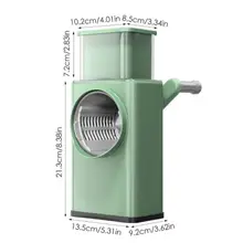 Máy Thái Lát Rau Củ Đa Năng Kèm 6 Lưỡi Dao Cắt Máy Bào Cắt Củ Quả, Máy Nạo Sợi Rau Củ Mini Bằng Tay Đa Năng Tiện