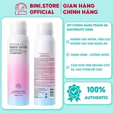 Xịt Chống Nắng Trắng Da MayCreate 150ml ,Xịt chống nắng body ,Sịt chống nắng cho Makeup hỗ trợ che khuyết điểm