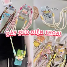 Kẹp Đeo Điện Thoại Có Dây Đeo Chéo, Dây Đeo Điện Thoại Cute