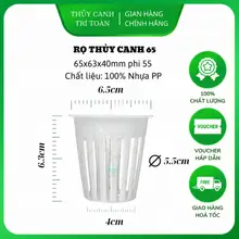 Rọ nhựa trồng rau thủy canh kích thước 65x63x40mm
