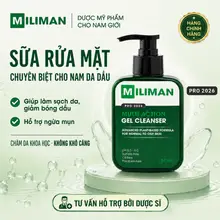 Sữa Rửa Mặt Cho Nam Da Dầu Mụn MILIMAN PRO 2026 150ML – Công Thức Gel Giúp Kiềm Dầu Ngừa Mụn