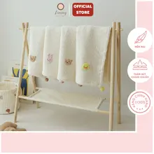 Chăn lưới điều hòa xuất Hàn thiết kế thêu hình có hạt bông xinh xắn cho bé