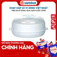 Bộ khay hấp lò vi sóng tiện dụng, đa năng, bộ khay hấp tiện dụng B5625 Nhựa Việt Nhật shop