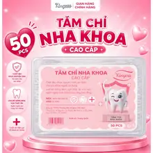 Hộp 50 Chiếc Tăm Chỉ Nha Khoa Kingess Xỉa Răng,Vệ Sinh Sạch Sẽ Kẽ Răng Chân Nướu Chăm Sóc Răng Miệng