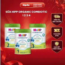 Sữa Bột HiPP Organic Combiotic 1 2 3 4 – Sữa Công Thức Hữu Cơ Cho Bé 0-3+ Tuổi – 350g/800g