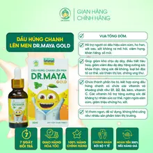 Dầu húng chanh lên men Dr.Maya Gold chai 30ml Sử Dụng Cho Trẻ Từ Sơ Sinh