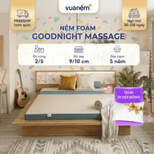 (7.7 Tặng gối bông) Nệm foam Goodnight Massage 1.0 bán chạy số 1 Việt Nam 9cm tại Vua Nệm - Cấu trúc lượn sóng