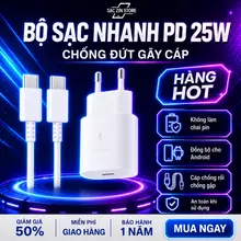 Bộ sạc nhanh 25W PD dành cho các dòng điện thoại Samsung/ Android (Củ 25w+Cáp Type-TypeC)