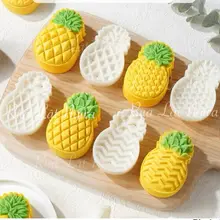 (có Hoả tốc) Khuôn bánh dứa 30g/50g 4 mặt hoặc 2 mặt khuôn quả dứa nhấn lò xo làm trái