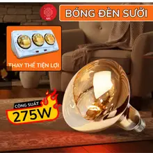 Bóng đèn sưởi công suất cao 275W, bóng sưởi nhà tắm thay thế cực dễ dàng, chống nước tuyệt đối