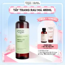 Nước Tẩy Trang Rau Má Thuần Chay Pure Vegan Làm Sạch Bã Nhờn Cấp Ẩm Dịu Da 480ml - Da Nhạy Cảm
