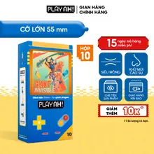 Bao cao su size to PlayAh! Siêu Mỏng 55mm Giant Invisible 24K.Right - Hộp 3/10 Cái