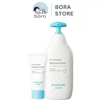 Sữa tắm gội 2in1 GOONGBE  Pri-mmune Shampoo & Bath  30/350 ml dịu nhẹ không cay mắt cho bé