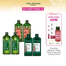Combo 2 dầu gội thiên nhiên không Sulfate không Silicone Yves Rocher 300mlx2 (nhiều phân loại)
