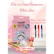 [Tặng viết/ĐH từ 2 hộp] Túi trữ sữa SUNMUM Thái Lan 100ml mẫu mới 2024.