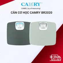 Cân cơ học KHÔNG DÙNG PIN CAMRY BR2020, cân lò xo sức khỏe khung kim loại bền bỉ trọng lượng tối đa 130kg