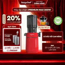 Máy Ép Chậm Nguyên Quả Vắt Cam Premium Max 3S Lazychef, Máy Làm Kem, Bảo Hành Chính Hãng 12 tháng
