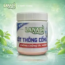 Bột thông cống LANADI 500g Giải pháp thông tắc bồn cầu, bồn rửa, ống thoát nước nhanh chóng