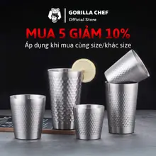 Ly inox 304 kiểu Hàn Quốc 2 lớp GORILLA CHEF không giữ nhiệt, sang trọng và an toàn cho sức khỏe