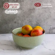 Bát tô sứ kiểu Hàn nhiều size màu xanh lá men muối tiêu kiểu Nhật  - Sứ Minh Châu HC