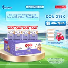 [THÙNG 24 HỘP] Sữa uống dinh dưỡng Oggi Gold Smartie phát triển trí não, hỗ trợ hấp thu - Hộp 110ml/180ml