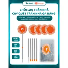 Chổi Lau Trần Nhà Cây Quét Trần Nhà Đa Năng Thiết Kế Thông Minh Xoay 180 Độ Cán Inox Dài 230cm