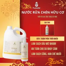 Nước rửa chén bát Fuwa3e hữu cơ Enzyme sinh học organic 3.8L an toàn cho bé bảo vệ da tay
