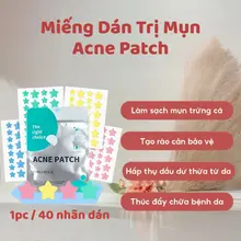Miếng Dán Mụn Ngôi Sao 40 Miếng – Che Khuyết Điểm, Hút Dịch Nhanh, Chăm Sóc Da Nhạy Cảm, Siêu Mỏng