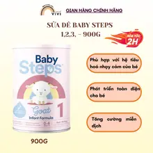 Sữa dê công thức nguyên kem Baby Step số 1-2-3 900gr CHÍNH HÃNG, hỗ trợ tiêu hoá và phát triển não bộ cho bé