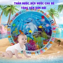 [Tặng bơm]Thảm nước đệm nước mát cho bé nhún đệm nước chống tràn tặng kèm bơm, thảm nước cho em bé bò trườn học kĩ năng