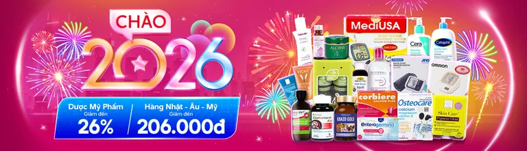 Nhà Thuốc Long Châu Chào 2026: Dược Mỹ Phẩm Giảm 26% - Hàng Nhật Âu Mỹ Ưu Đãi Đến 206K